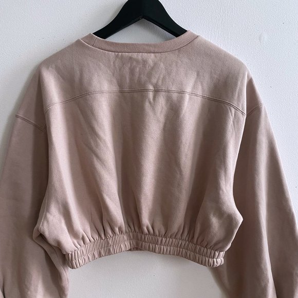 ZARA - Pale pink cropped sweatshirt - Picture 8 of 10